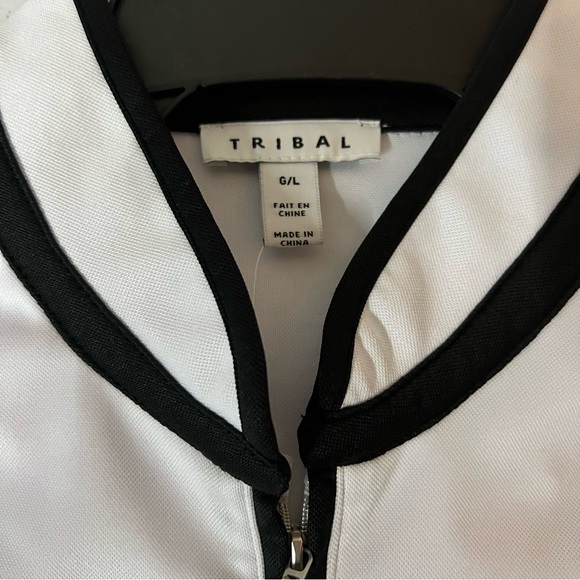 NWT Tribal Polo Sleeveless Top Shirt Active Collar Mandarin size large - Picture 9 of 14